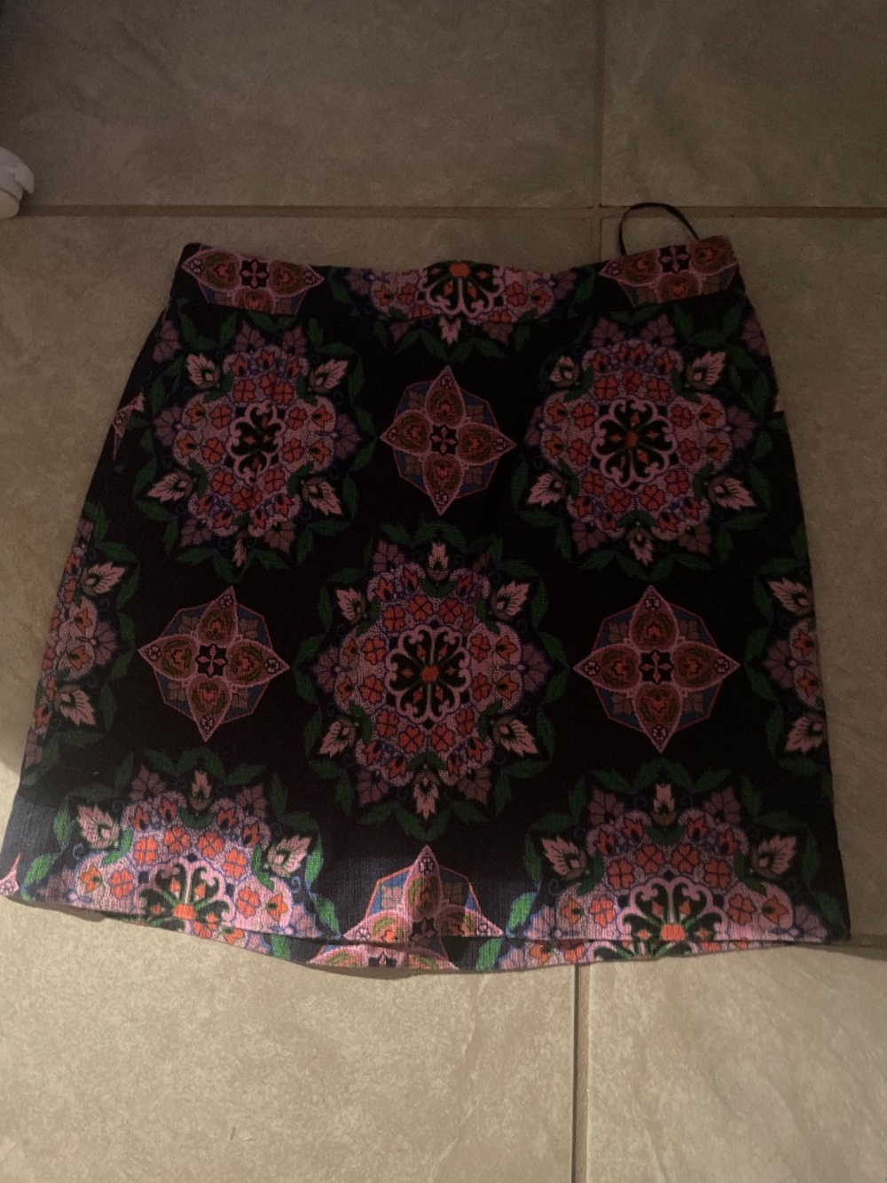 J crew multi color paisley mini skirt 100% cotton